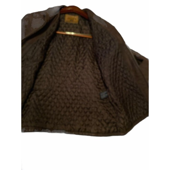 St Johns Womens Jacket L Brown Geniune Suede Leather Zip Front Lined Coat - Picture 8 of 10